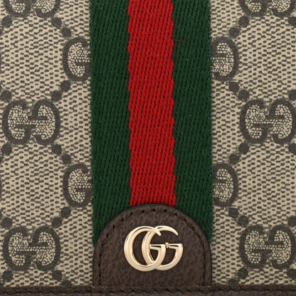 Gucci GG Supreme Monogram Web Ophidia Small Wallet Beige Dark Brown 8 of 8