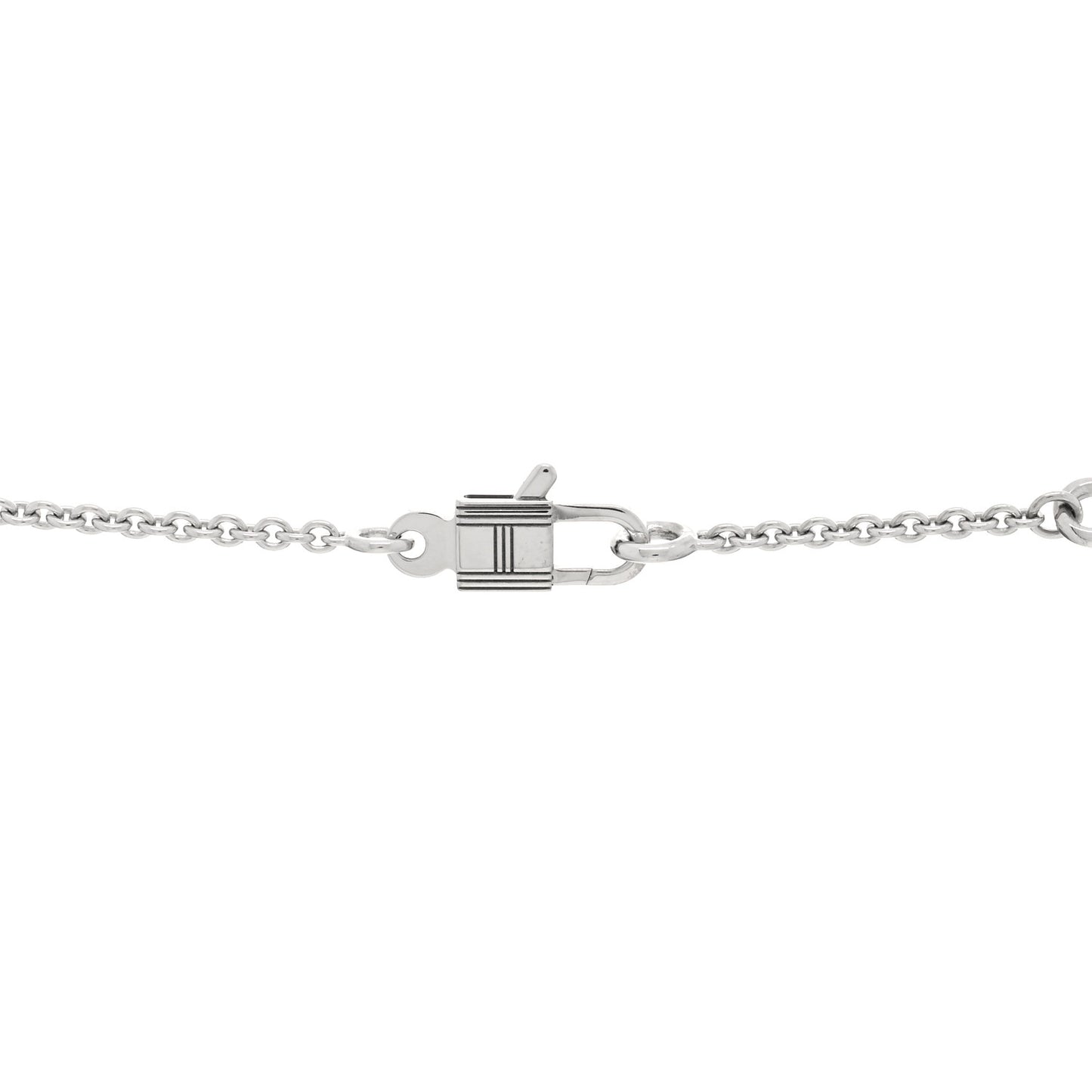 18K White Gold Diamond Birkin Amulette Pendant Necklace