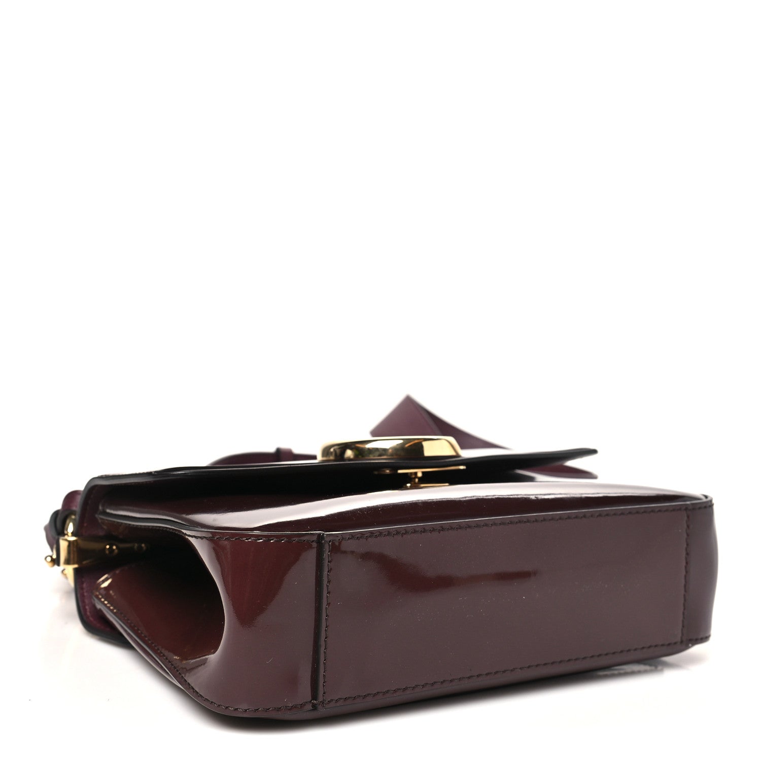 Chloe Spazzolato Sfumato Calfskin Small C Double Carry Burnt Brown 4 of 9