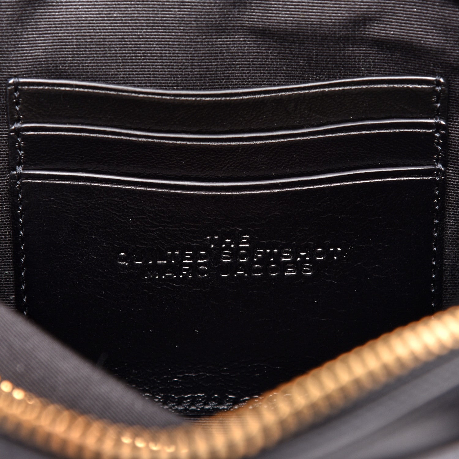 Marc Jacobs Natural Grain Calfskin Quilted The Softshot 21 Bag Black 8 of 12
