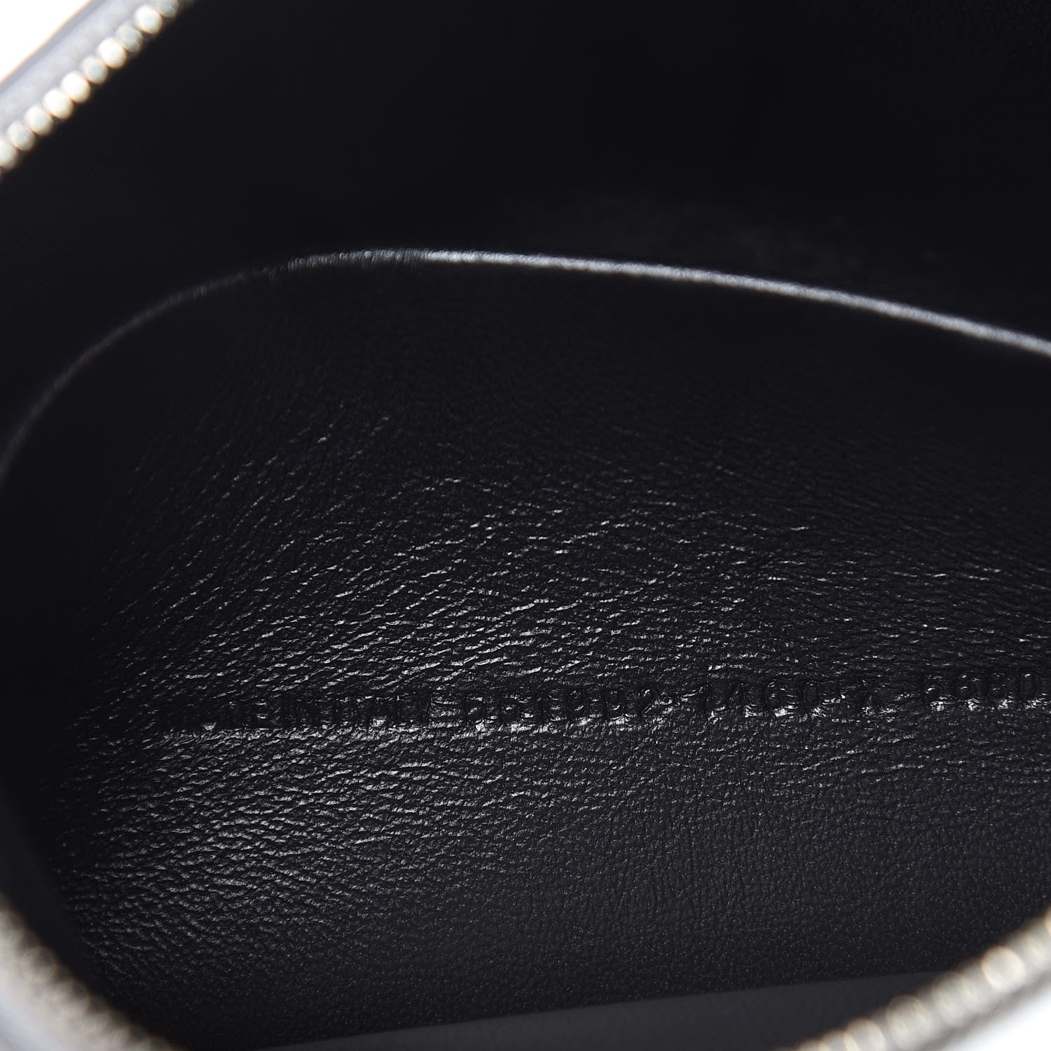 Balenciaga Metallic Goatskin Logo Large Everyday Zip Pouch Argent Black 7 of 8