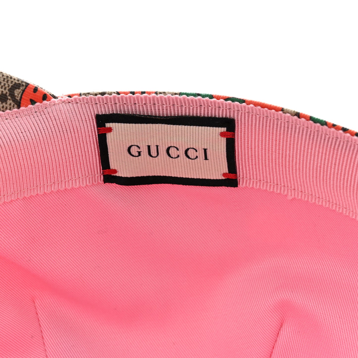 GG Supreme Monogram Strawberry Baseball Hat M Beige