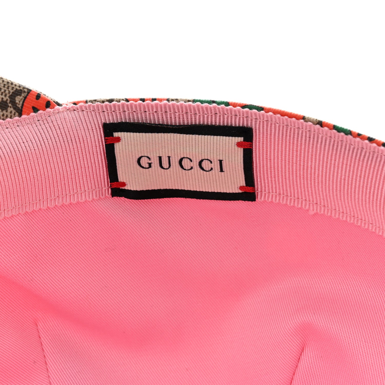 Gucci GG Supreme Monogram Strawberry Baseball Hat M Beige 19 of 20