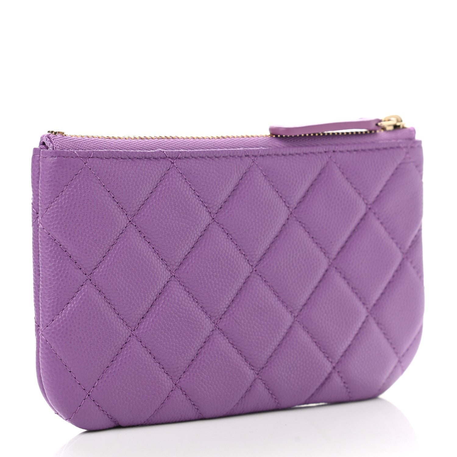 Chanel Caviar Quilted Small Cosmetic Case Purple 3 of 8