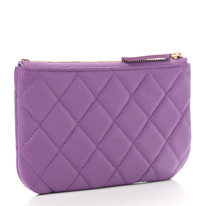 Chanel Caviar Quilted Small Cosmetic Case Purple 3 of 8