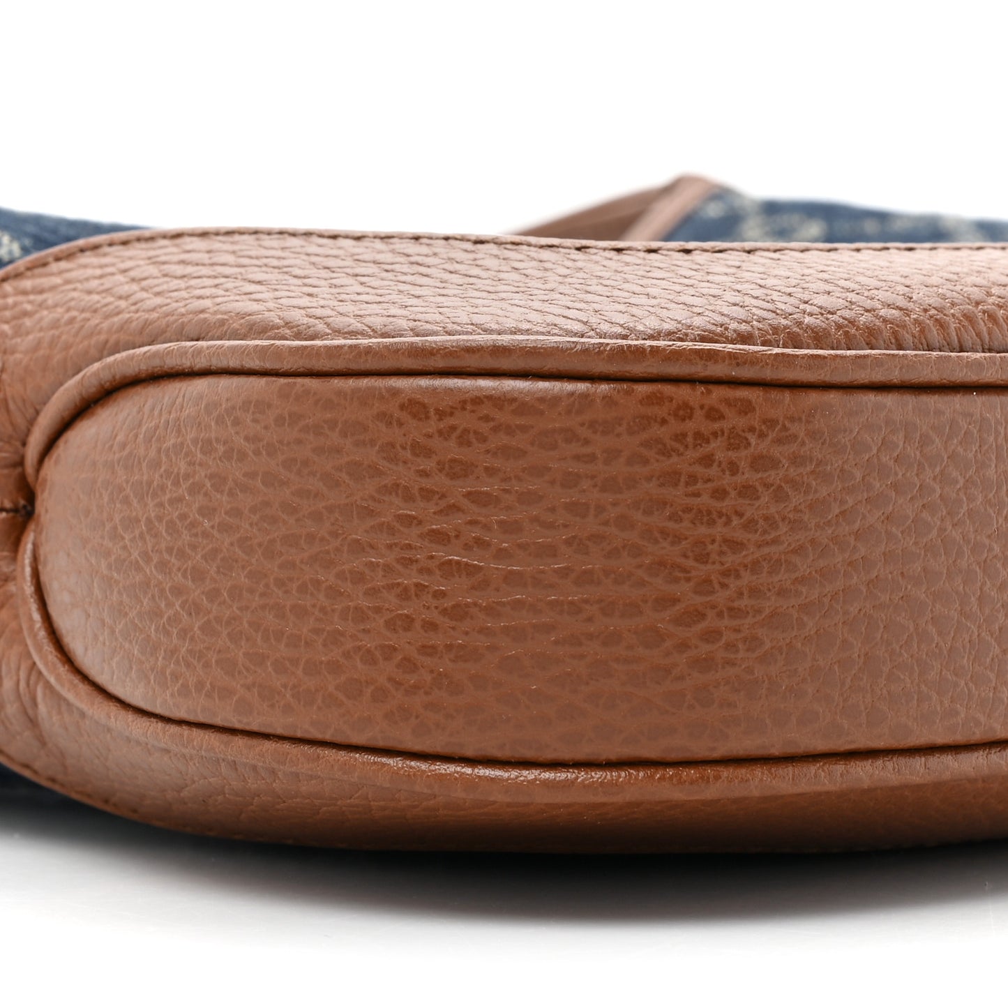 New Denim GG Monogram Calfskin Small Jackie 1961 Hobo Blue Tea Cuir
