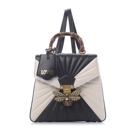Gucci Calfskin Bamboo Trapuntata Queen Margaret Backpack Mystic White Black 1 of 10