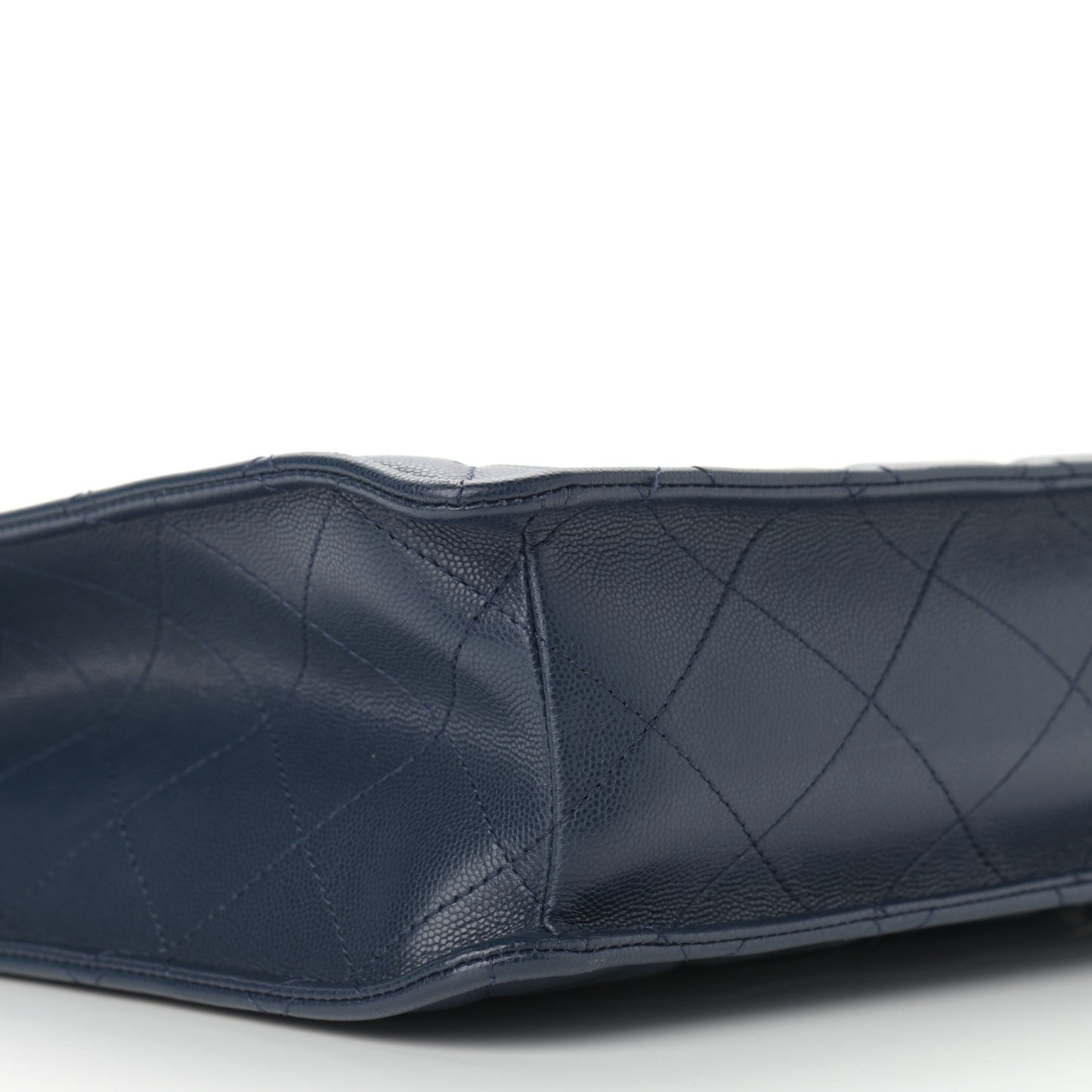Caviar Quilted Sweet Vertical Shopping Tote Navy