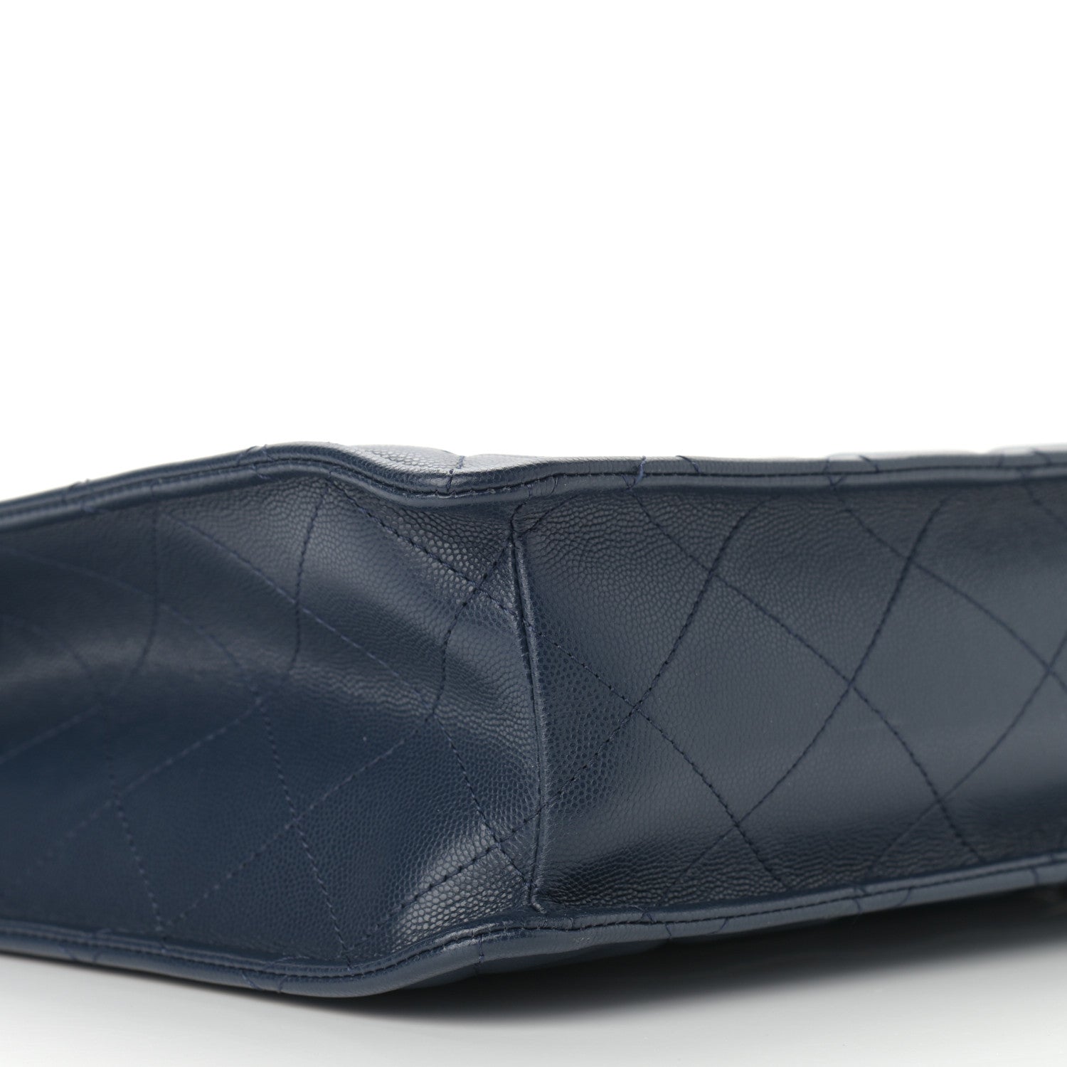Chanel Caviar Quilted Sweet Vertical Shopping Tote Navy 9 of 11