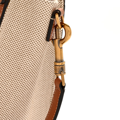 Celine Textile Smooth Calfskin Nano Luggage Tan White 13 of 14