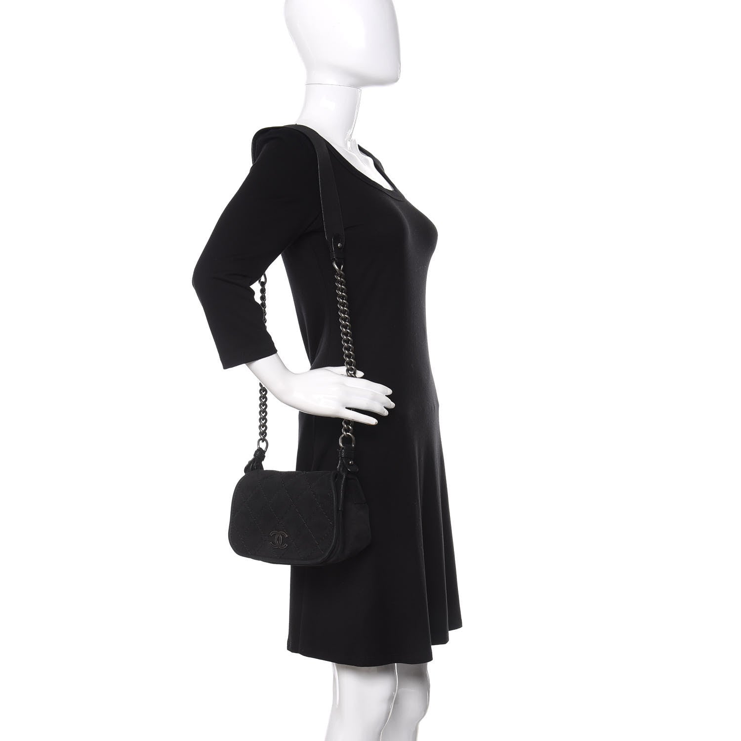 Chanel Bullskin Suede Small Highlander Messenger Flap Black 2 of 11