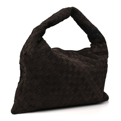 Bottega Veneta Suede Intrecciato Medium Hop Fondant 3 of 9