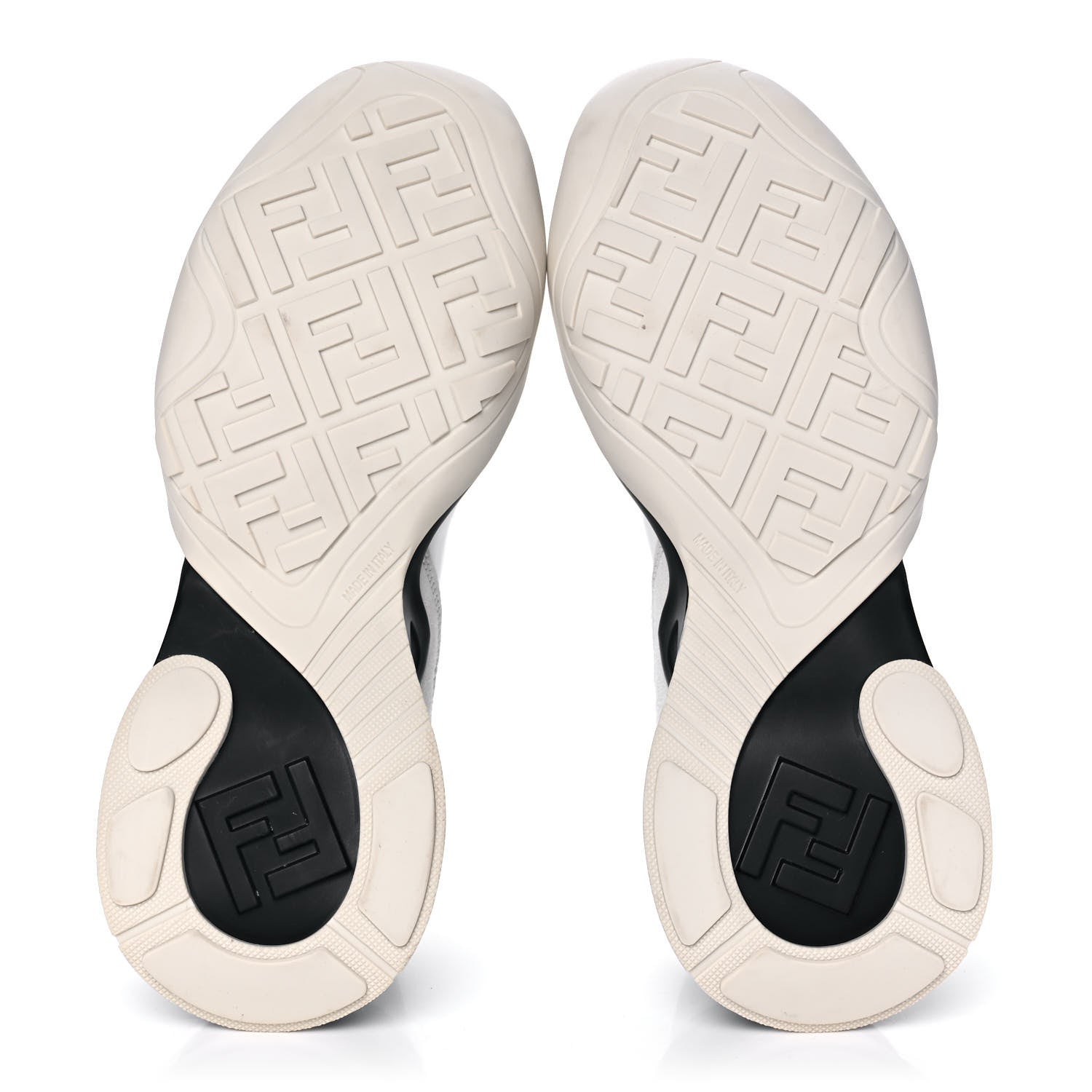 Fendi Vernice High-Tech Womens FFluid Zip Up Sneakers 38 White Black 6 of 10
