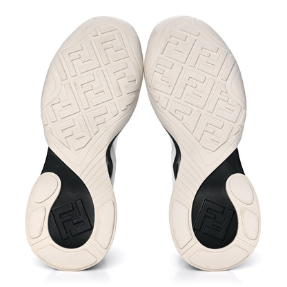 Fendi Vernice High-Tech Womens FFluid Zip Up Sneakers 38 White Black 6 of 10
