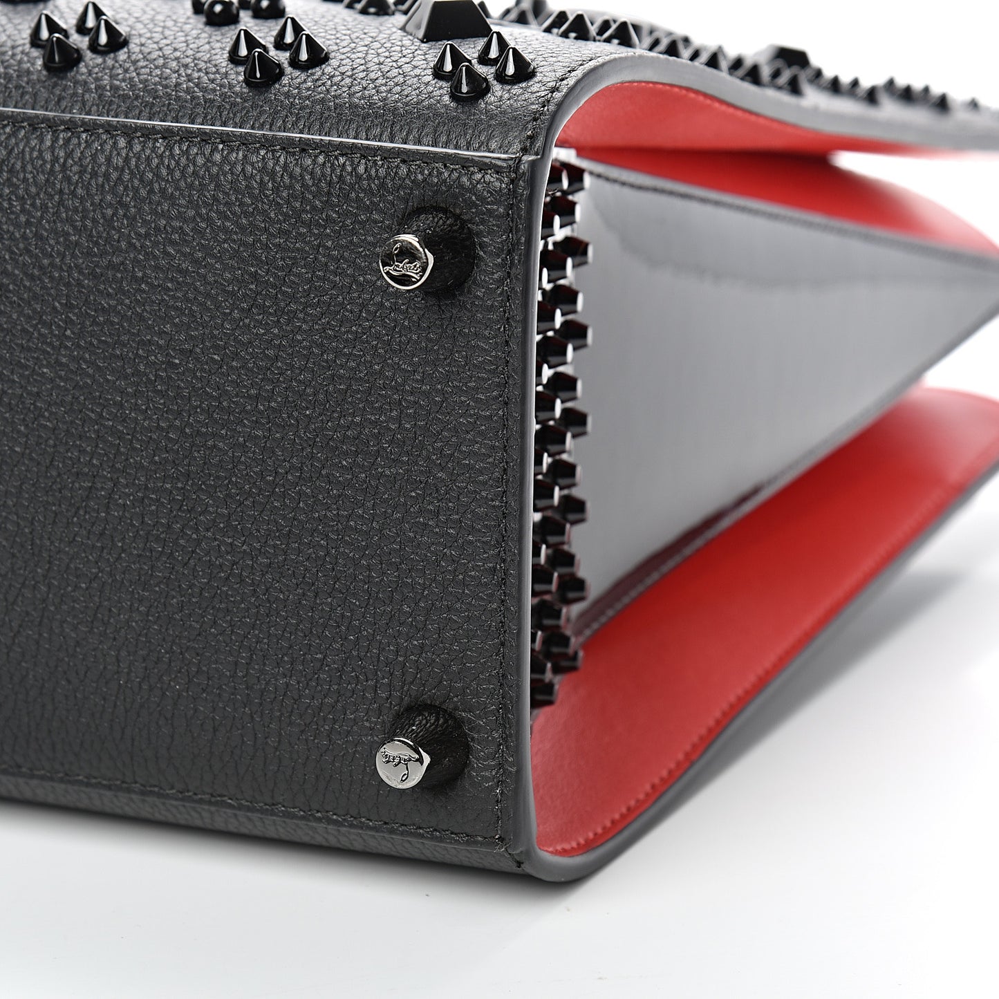 Calfskin Spikes Loubinthesky Medium Paloma Black