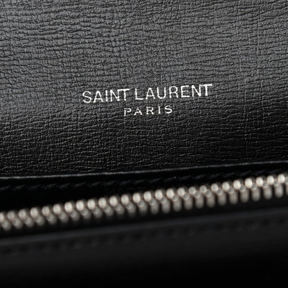 Saint Laurent Calfskin Monogram Sunset Chain Wallet Black 6 of 11