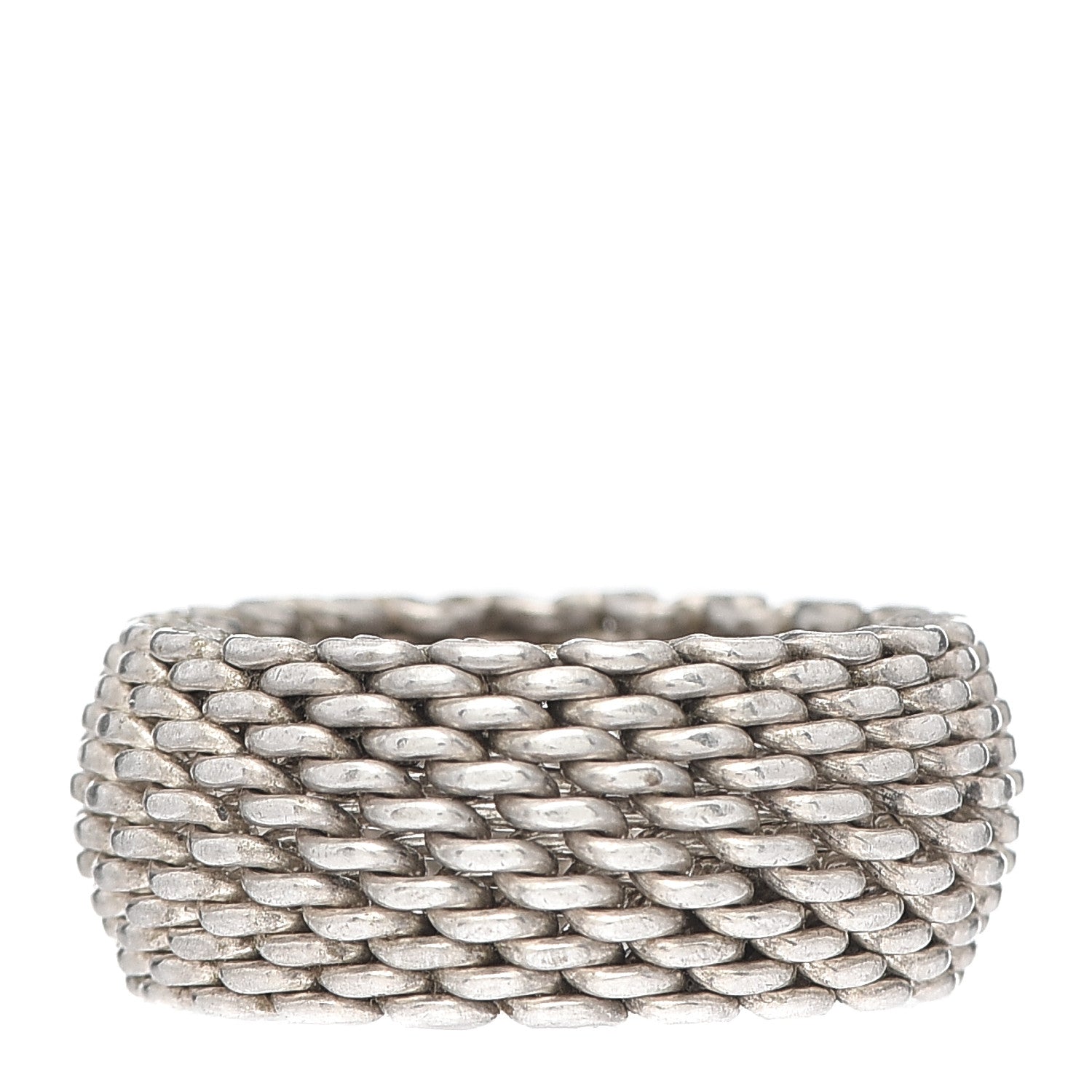 Tiffany Sterling Silver Somerset Mesh Ring 52 6 1 of 4