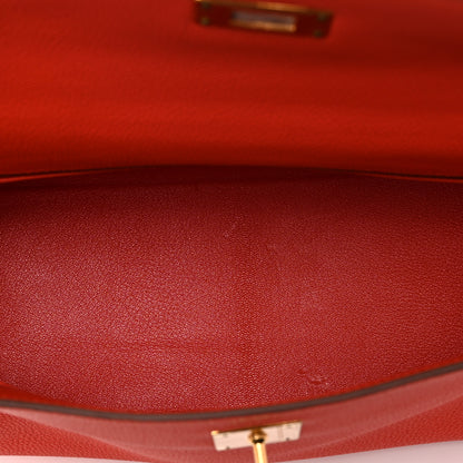 Hermes Togo Kelly Retourne 32 Capucine 5 of 10