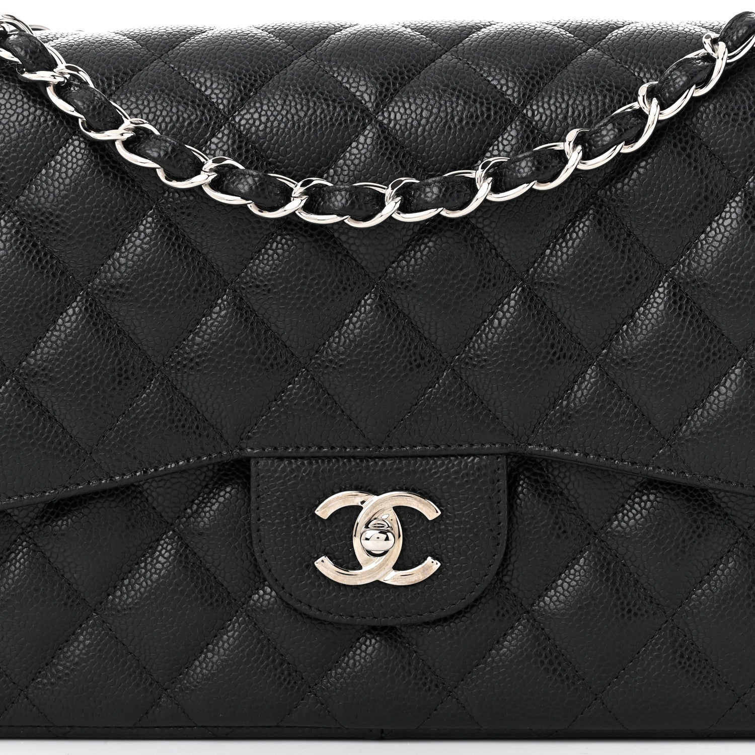 Chanel Caviar Quilted Jumbo Double Flap Black 8 of 11