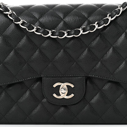 Chanel Caviar Quilted Jumbo Double Flap Black 8 of 11
