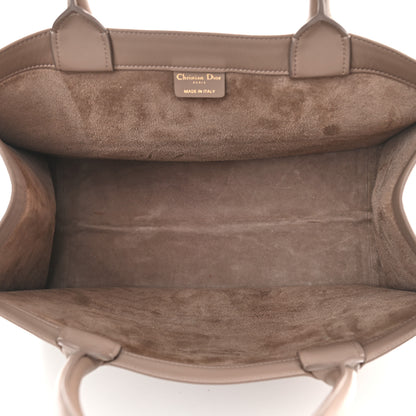 Christian Dior Calfskin Embossed Medium Book Tote Warm Taupe 4 of 9