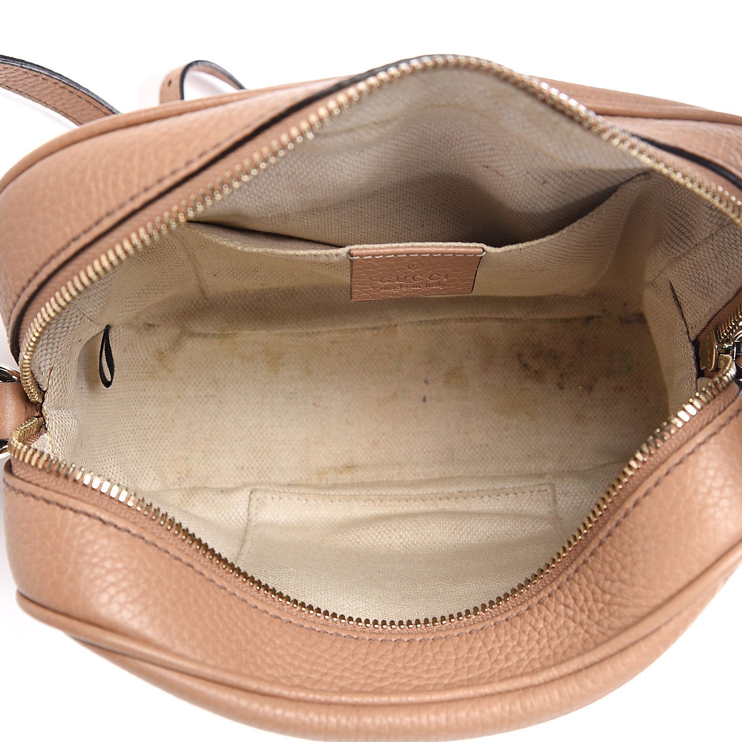 Gucci Pebbled Calfskin Small Soho Disco Bag Rose Beige 4 of 13