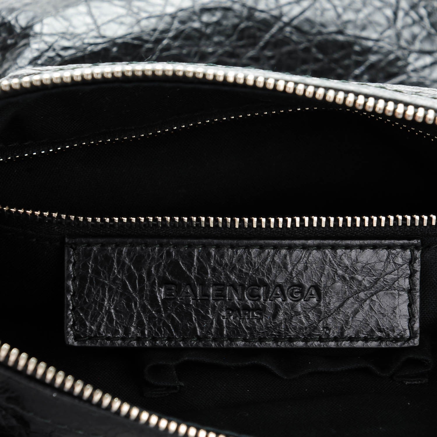 Balenciaga Agneau Giant 12 Silver Hardware Flat Crossbody Black 6 of 7