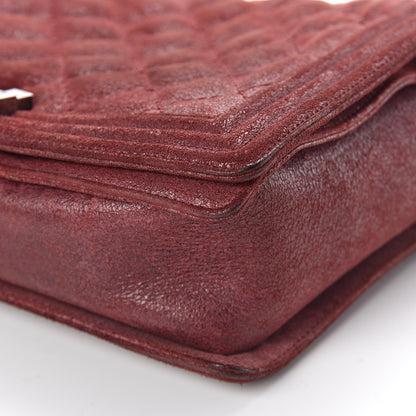 Chanel Iridescent Calfskin Quilted New Medium Gentle Boy Flap Dark Red 9 of 16