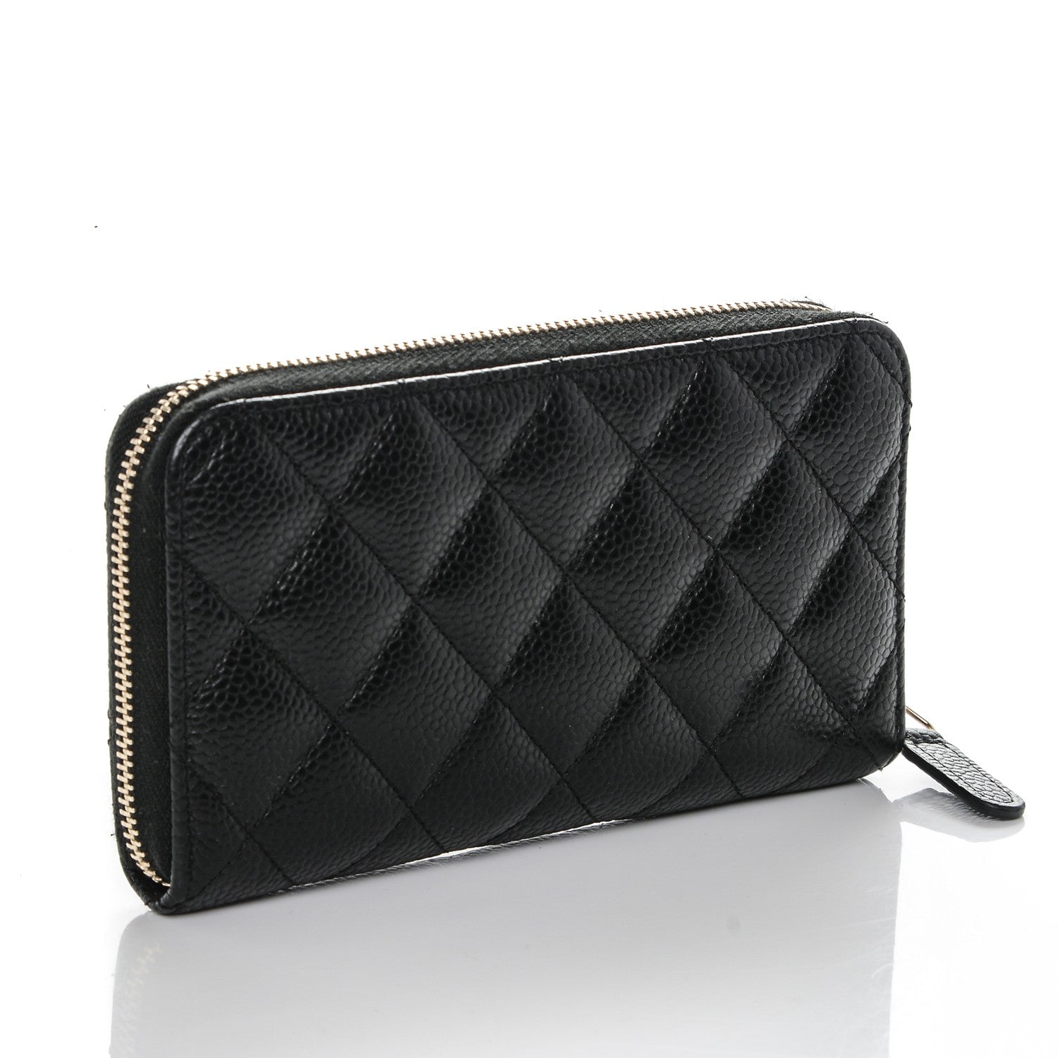 Chanel Caviar Quilted Small Zip Around Wallet Black 3 of 8