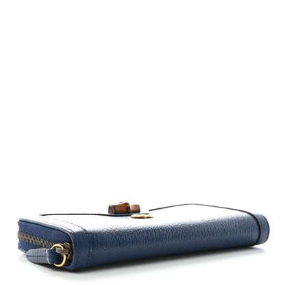 Gucci Wonka Grain Calfskin Diana Continental Wallet Blue 4 of 8