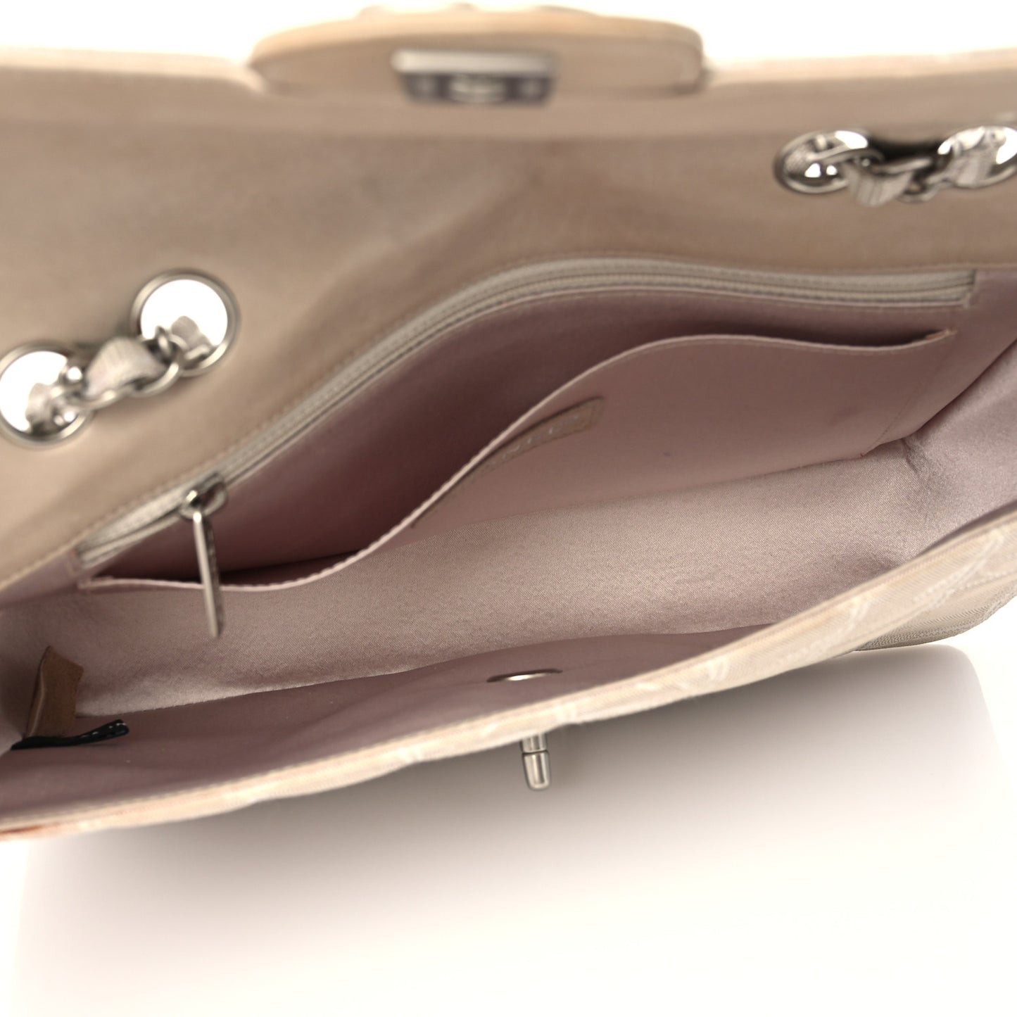 Nylon Medium Travel Flap Light Beige