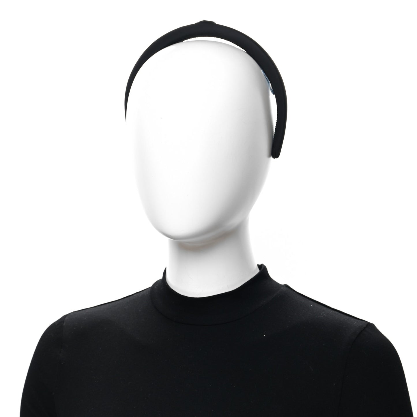 Re-Nylon Triangle Logo Thin Headband Black