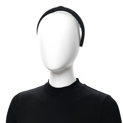 Prada Re-Nylon Triangle Logo Thin Headband Black 2 of 5