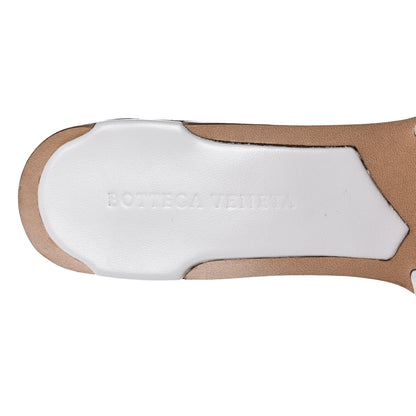Bottega Veneta Nappa Intrecciato Squared Toe Low Mule Sandals 38.5 White 7 of 7