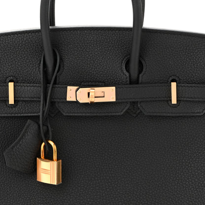 Hermes Togo Birkin 25 Black 7 of 10