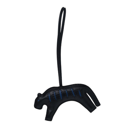 Hermes Milo Lambskin Rooroo Bag Charm Black Bleu de Malte 1 of 3
