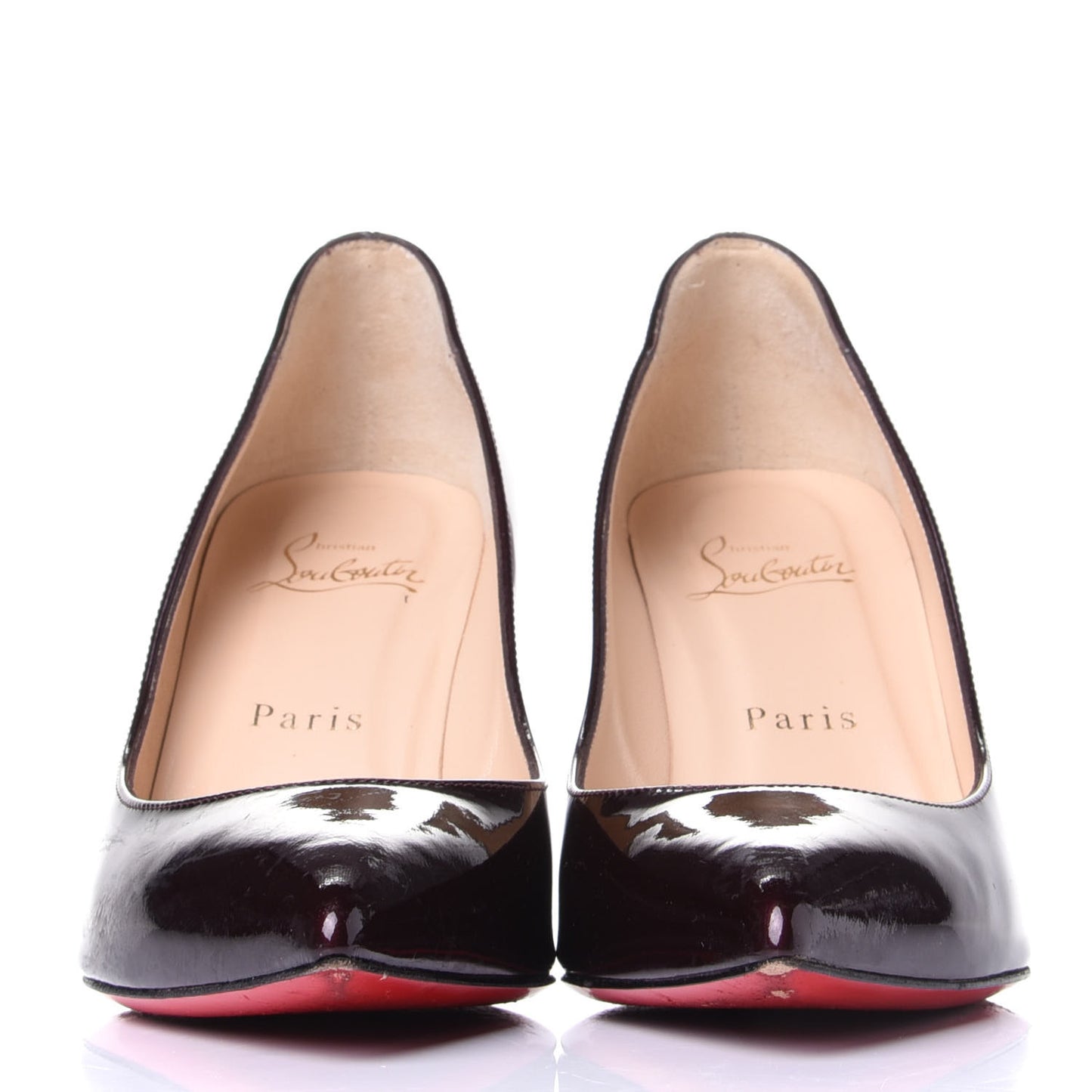 Metal Patent Piou Piou 85 Pumps 36.5 Rouge Noir
