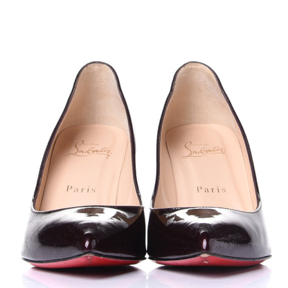 Christian Louboutin Metal Patent Piou Piou 85 Pumps 36.5 Rouge Noir 2 of 10