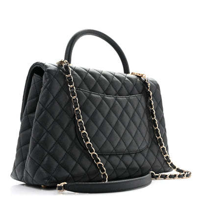 Chanel Caviar Quilted Medium Coco Handle Flap Black 5 of 23