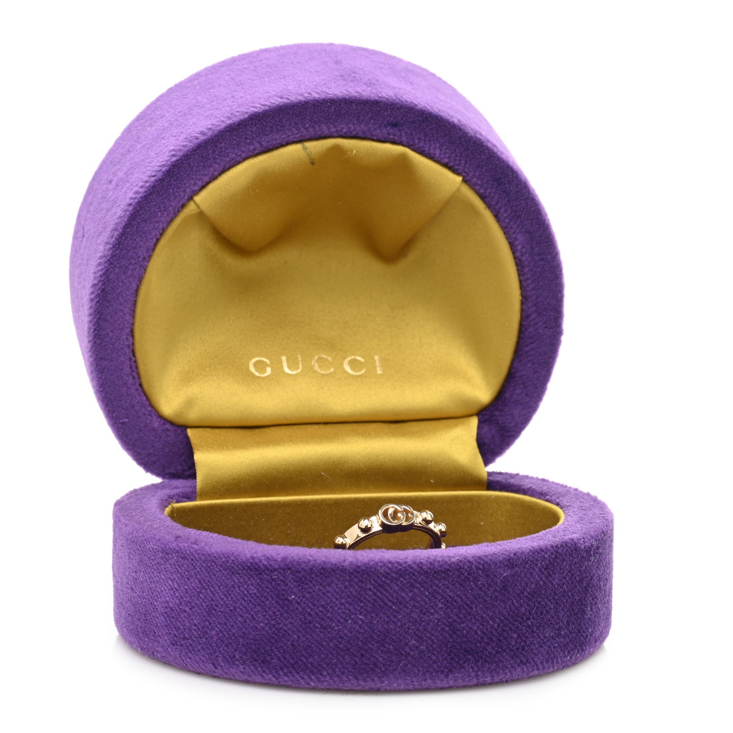 Gucci 18K Yellow Gold Running GG Ring 53 6.25 5 of 5