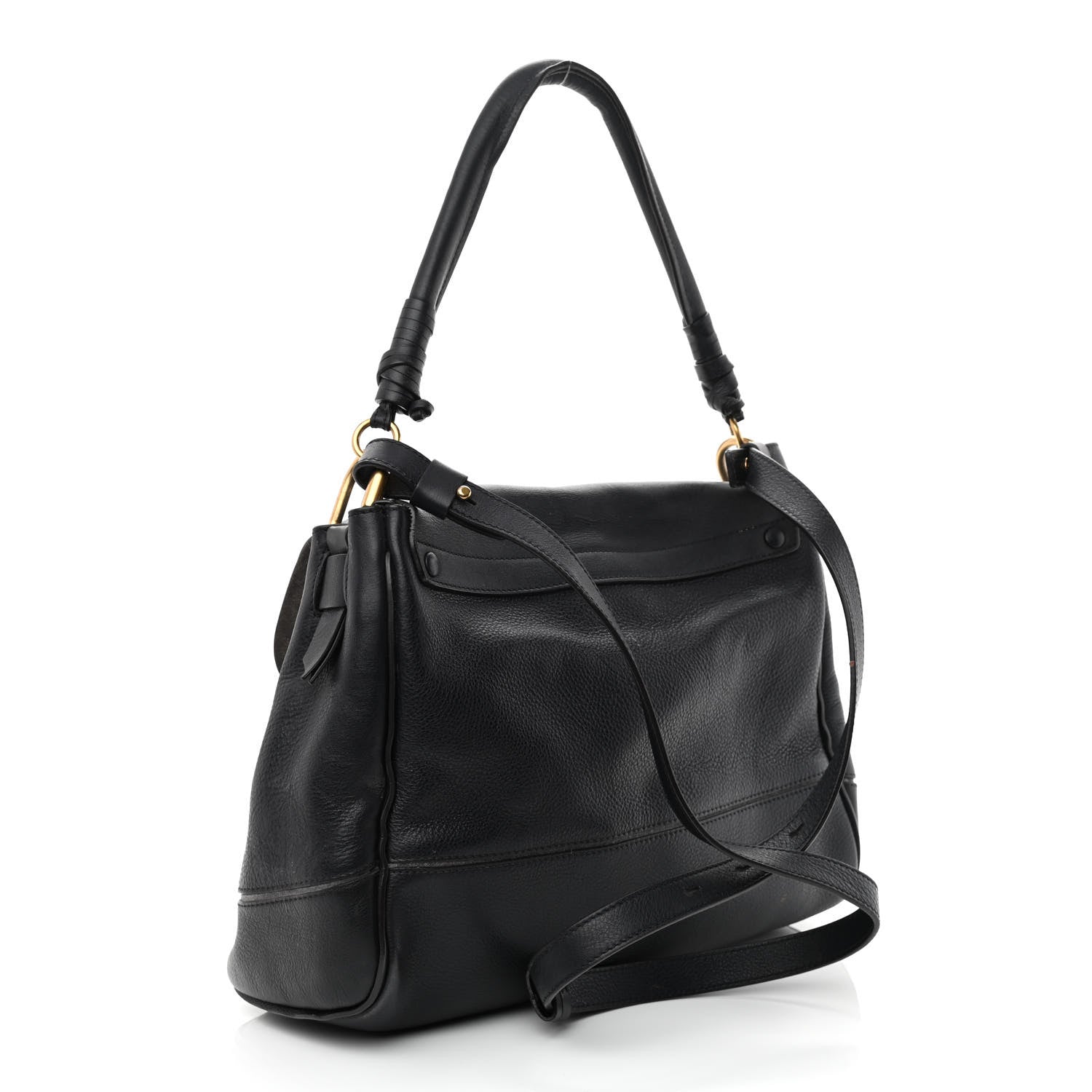 Chloe Calfskin Medium Owen Flap Bag Full Blue 2 of 14