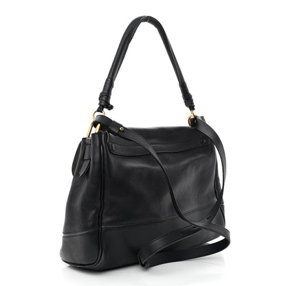 Chloe Calfskin Medium Owen Flap Bag Full Blue 2 of 14