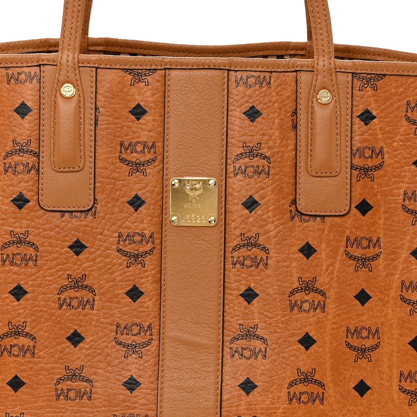 Visetos Medium Liz Reversible Shopper Tote Cognac