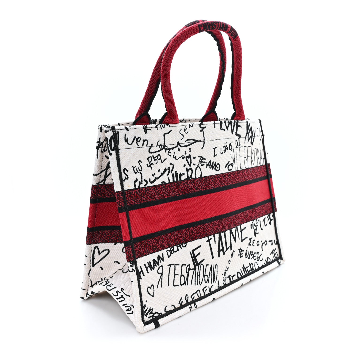 Christian Dior Canvas Embroidered Medium Dioramour Graffiti Book