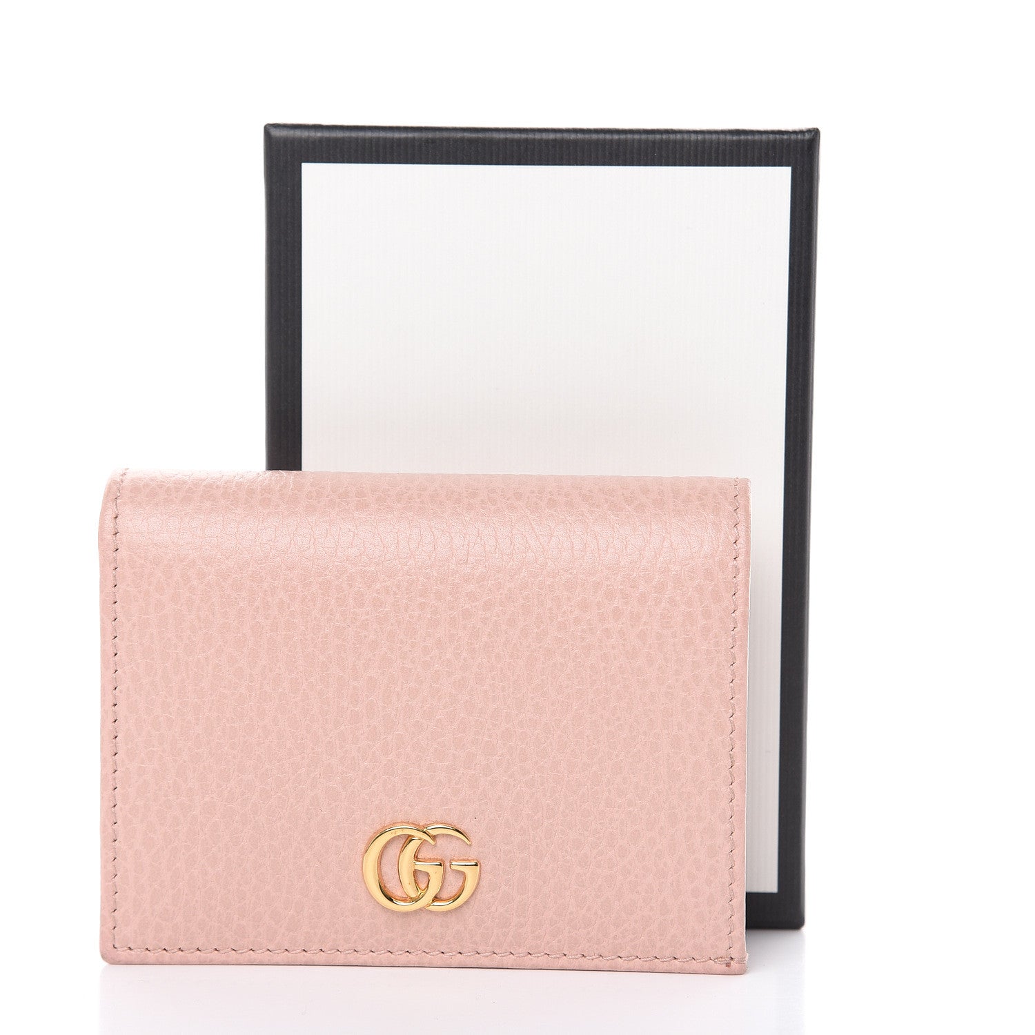 Gucci Dollar Calfskin GG Marmont Card Case Perfect Pink 8 of 8