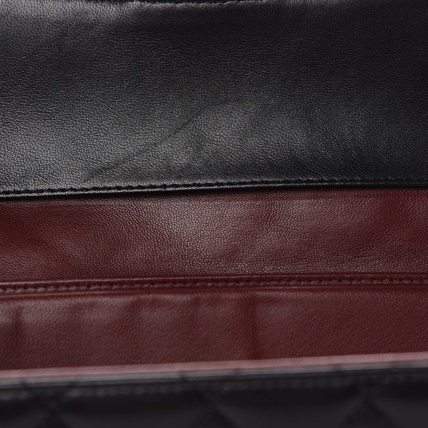 Lambskin Quilted Large Flap Wallet Black
