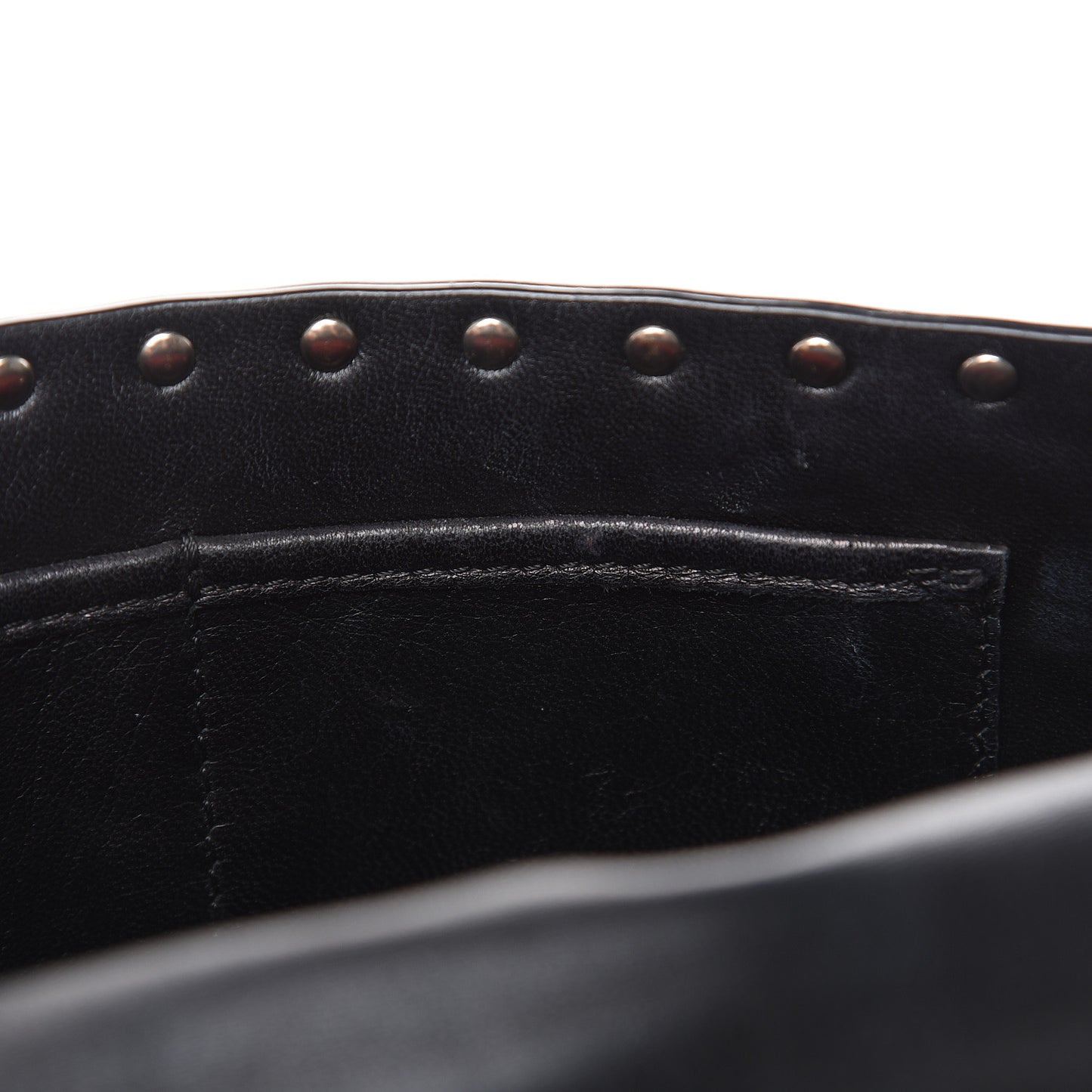 Lambskin Medium Rockstud Spike Shoulder Bag Black
