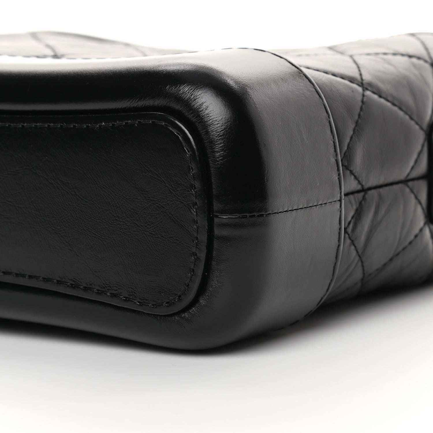 Chanel Aged Calfskin Quilted Small Gabrielle Hobo Black 10 of 11