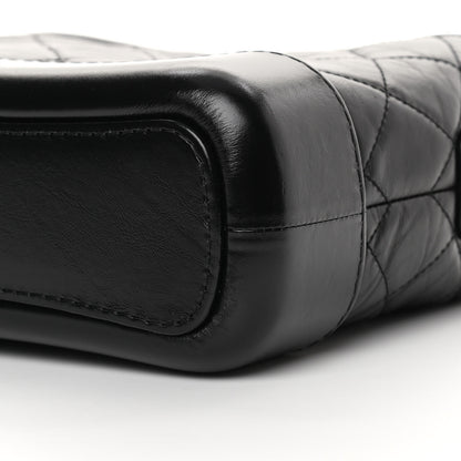 Chanel Aged Calfskin Quilted Small Gabrielle Hobo Black 10 of 11