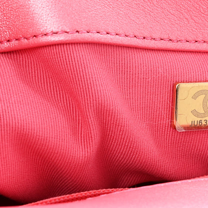 Chanel Shiny Lambskin Quilted Medium Chanel 19 Flap Pink 7 of 10